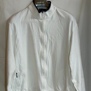 Bobby Jones Pima Cotton Men's Mock Neck Full Zip Long Sleeves Pullover-White- XL